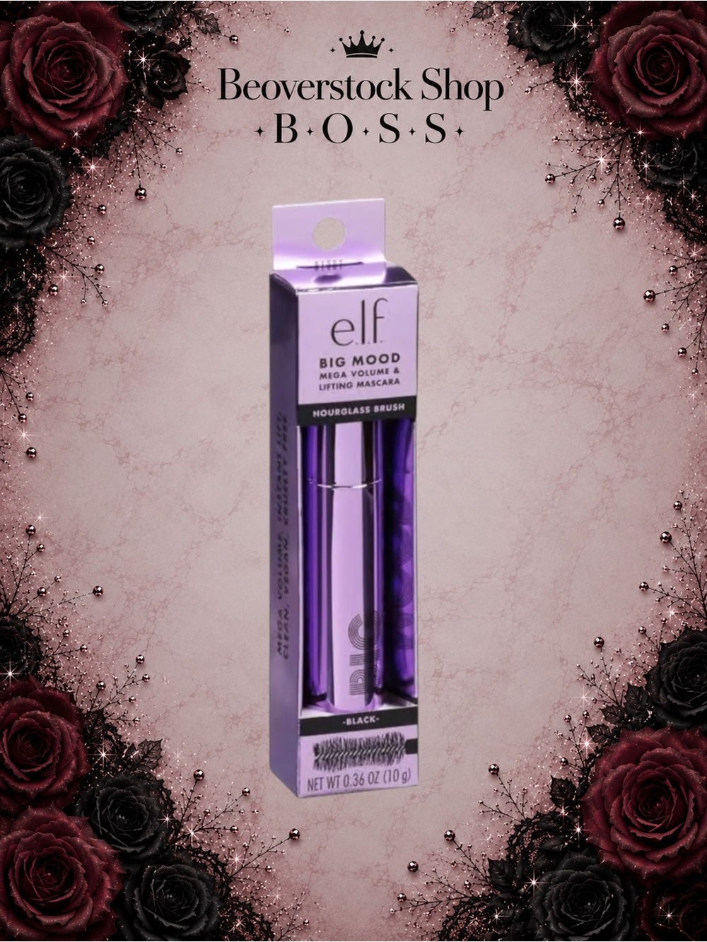 NEW NWT – e.l.f. Big Mood Mega Volume & Lifting Mascara – Black – Full Size 0.36